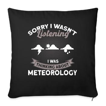 Meteorologist Quote Gift Meteorology - Sofa pillowcase 17,3'' x 17,3'' (45 x 45 cm) - black - Front