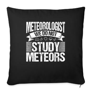 Meteorologist Quote Gift Meteorology - Sofa pillowcase 17,3'' x 17,3'' (45 x 45 cm) - black - Front