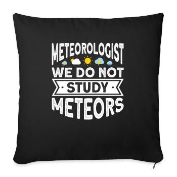 Meteorologist Quote Gift Meteorology - Sofa pillowcase 17,3'' x 17,3'' (45 x 45 cm) - black - Front