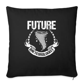 Meteorologist Quote Gift Meteorology - Sofa pillowcase 17,3'' x 17,3'' (45 x 45 cm) - black - Front