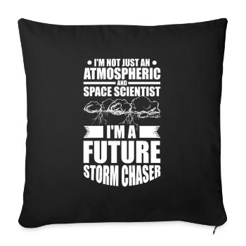 Meteorologist Quote Gift Meteorology - Sofa pillowcase 17,3'' x 17,3'' (45 x 45 cm) - black - Front