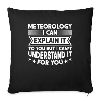 Meteorologist Quote Gift Meteorology - Sofa pillowcase 17,3'' x 17,3'' (45 x 45 cm) - black - Front
