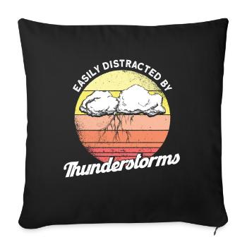 Meteorologist saying gift meteorology - Sofa pillowcase 17,3'' x 17,3'' (45 x 45 cm) - black - Front