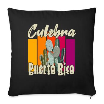 Culebra Porto Rico - Housse de coussin décorative 45 x 45 cm - noir - Devant