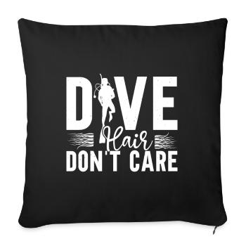Cadeau de plongée sous-marine Plongeur sous-marin - Housse de coussin décorative 45 x 45 cm - noir - Devant
