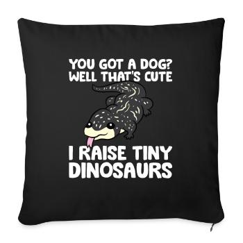 Tu as un chien Eh bien, c’est mignon moi - Housse de coussin décorative 45 x 45 cm - noir - Devant