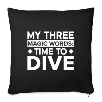 Scuba Diving Gift Underwater Scuba Diver - Sofa pillowcase 17,3'' x 17,3'' (45 x 45 cm) - black - Front