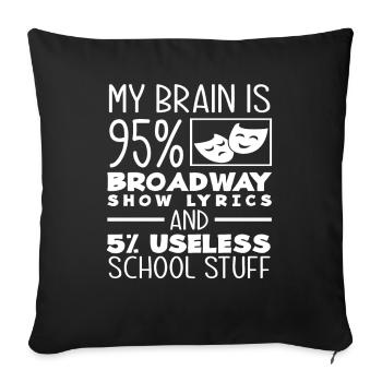 Amateurs de théâtre Dictons Hobby Amateurs de musique - Housse de coussin décorative 45 x 45 cm - noir - Devant