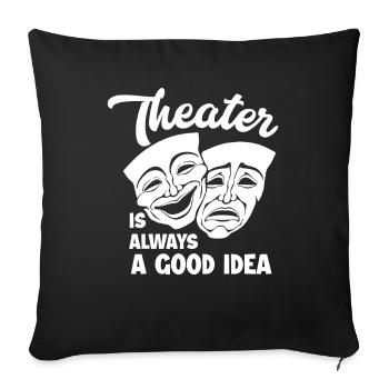 Theatre Actor Musical Theatre Play - Sofa pillowcase 17,3'' x 17,3'' (45 x 45 cm) - black - Front
