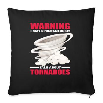 Tornado Lovers Storm Storms Stormchaser - Sofa pillowcase 17,3'' x 17,3'' (45 x 45 cm) - black - Front