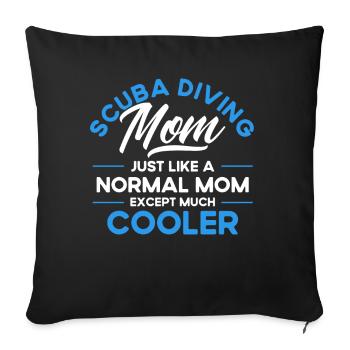 Cadeau de plongée sous-marine Plongeur sous-marin - Housse de coussin décorative 45 x 45 cm - noir - Devant