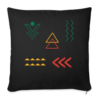 Rune Symbol Geschenk Ornament ethnisch Spirit Art - Sofakissenbezug 45 x 45 cm - Schwarz - Vorne