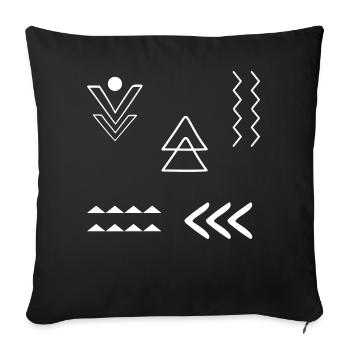 Rune Symbol Geschenk Ornament ethnisch Spirit Art - Sofakissenbezug 45 x 45 cm - Schwarz - Vorne