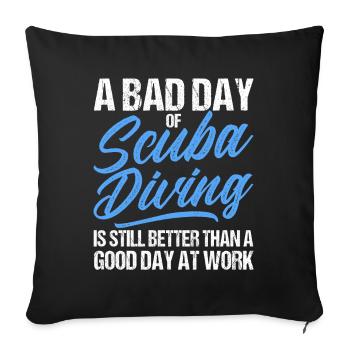 Scuba Diving Gift Underwater Scuba Diver - Sofa pillowcase 17,3'' x 17,3'' (45 x 45 cm) - black - Front