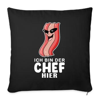 Baby Boy Funny Saying Boss - Housse de coussin décorative 45 x 45 cm - noir - Devant