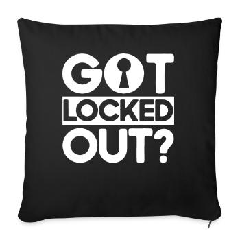 Locksmith Lock Picking Employee Locksmith - Sofa pillowcase 17,3'' x 17,3'' (45 x 45 cm) - black - Front