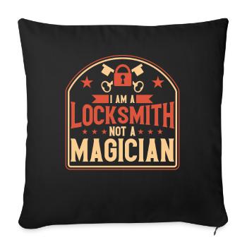 Locksmith Lock Picking Employee Locksmith - Sofa pillowcase 17,3'' x 17,3'' (45 x 45 cm) - black - Front
