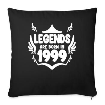 1999 - Born 1999 - Sofa pillowcase 17,3'' x 17,3'' (45 x 45 cm) - black - Front