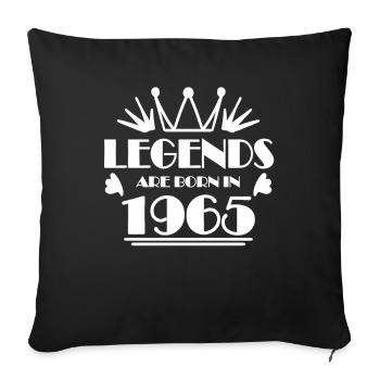 1965 - Born 1965 - Sofa pillowcase 17,3'' x 17,3'' (45 x 45 cm) - black - Front
