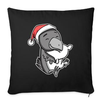 Corbeau Noël Sommeil Sommeil Sommeil Sommeil - Housse de coussin décorative 45 x 45 cm - noir - Devant