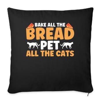 Bread Baking Gift Bakery Quote Baker - Sofa pillowcase 17,3'' x 17,3'' (45 x 45 cm) - black - Front