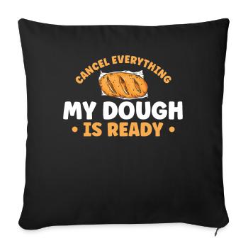 Bread Baking Gift Bakery Quote Baker - Sofa pillowcase 17,3'' x 17,3'' (45 x 45 cm) - black - Front