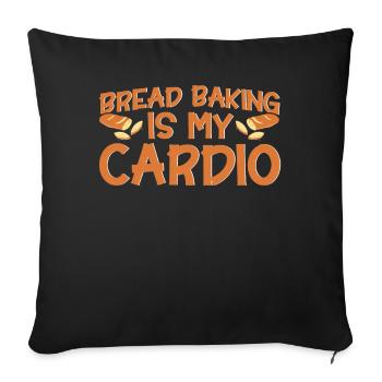 Bread Baking Gift Bakery Quote Baker - Sofa pillowcase 17,3'' x 17,3'' (45 x 45 cm) - black - Front