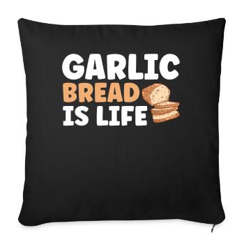 Bread Baking Gift Bakery Quote Baker - Sofa pillowcase 17,3'' x 17,3'' (45 x 45 cm) - black - Front