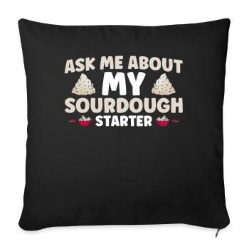 Bread Baking Gift Bakery Quote Baker - Sofa pillowcase 17,3'' x 17,3'' (45 x 45 cm) - black - Front