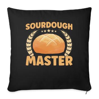 Bread Baking Gift Bakery Quote Baker - Sofa pillowcase 17,3'' x 17,3'' (45 x 45 cm) - black - Front
