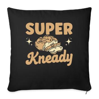 Pain Cuisson Cadeau Boulangerie Citation Boulanger - Housse de coussin décorative 45 x 45 cm - noir - Devant