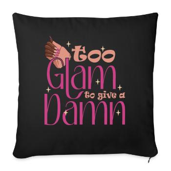 Trop glamour pour donner un sacré créateur d’ongles - Housse de coussin décorative 45 x 45 cm - noir - Devant