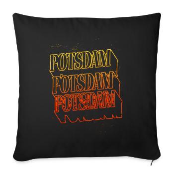 Potsdam Deutschland Stadt Skyline Heimat Schrift - Sofakissenbezug 45 x 45 cm - Schwarz - Vorne