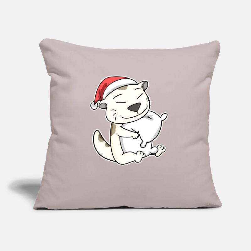 Devon Rex Chat Noël Sommeil Fatigué Housse de coussin décorative 45 x 45 cm