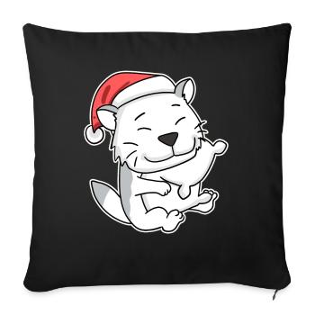 Burmilla Cat Noël Sommeil Fatigué - Housse de coussin décorative 45 x 45 cm - noir - Devant