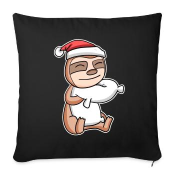 Sloth Christmas Sleep Sleep Sleep Sleep - Sofa pillowcase 17,3'' x 17,3'' (45 x 45 cm) - black - Front