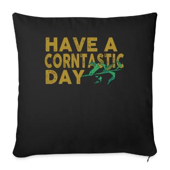 Passez une journée de corntastic - Housse de coussin décorative 45 x 45 cm - noir - Devant