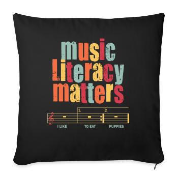 Music Literacy Matters - Sofakissenbezug 45 x 45 cm - Schwarz - Vorne