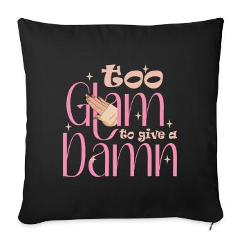 Trop glamour pour donner un sacré créateur d’ongles - Housse de coussin décorative 45 x 45 cm - noir - Devant