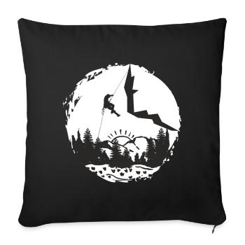 C’est l’heure de grimper - Amoureux de l’escalade - Housse de coussin décorative 45 x 45 cm - noir - Devant