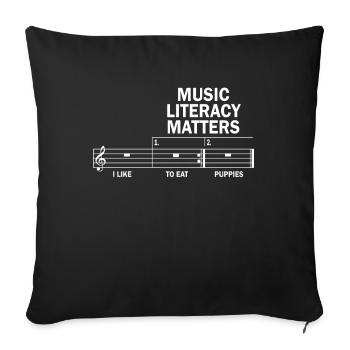 Music Literacy Matters - Sofakissenbezug 45 x 45 cm - Schwarz - Vorne