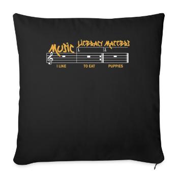 Music Literacy Matters - Sofakissenbezug 45 x 45 cm - Schwarz - Vorne