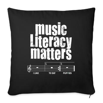 Music Literacy Matters - Sofakissenbezug 45 x 45 cm - Schwarz - Vorne