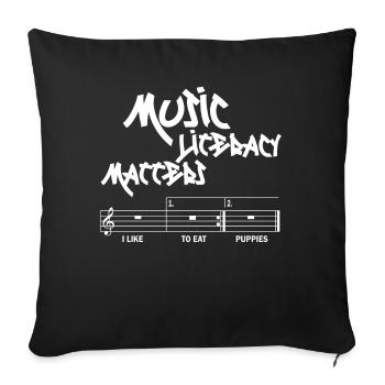 Music Literacy Matters - Sofakissenbezug 45 x 45 cm - Schwarz - Vorne