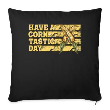 Passez une journée de corntastic - Housse de coussin décorative 45 x 45 cm - noir - Devant