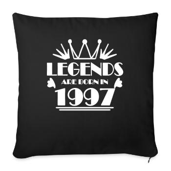 1997 - Born 1997 - Sofa pillowcase 17,3'' x 17,3'' (45 x 45 cm) - black - Front