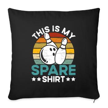 Ceci est mon joueur de bowling de tenue de rechange - Housse de coussin décorative 45 x 45 cm - noir - Devant
