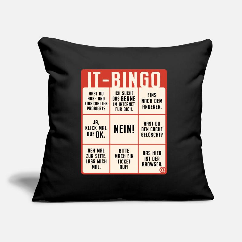 IT Support Bingo Service Desk IT Helpdesk Sysadmin Sofakissenbezug 45 x 45 cm
