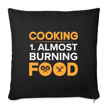 Chef Citation Cadeau Drôle Chef - Housse de coussin décorative 45 x 45 cm - noir - Devant