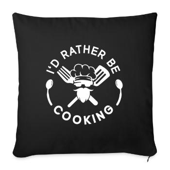 Chef Citation Cadeau Drôle Chef - Housse de coussin décorative 45 x 45 cm - noir - Devant